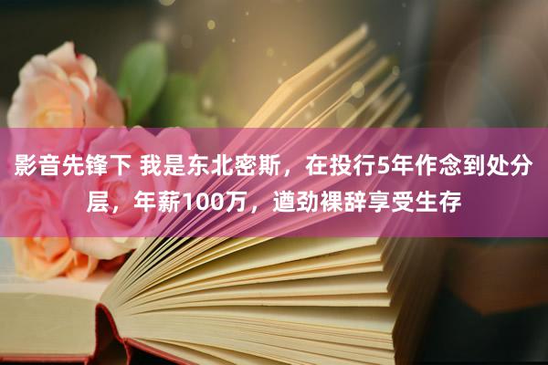 影音先锋下 我是东北密斯，在投行5年作念到处分层，年薪100万，遒劲裸辞享受生存