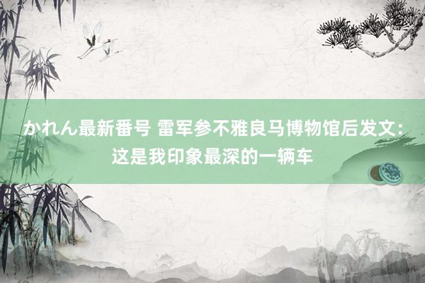 かれん最新番号 雷军参不雅良马博物馆后发文：这是我印象最深的一辆车