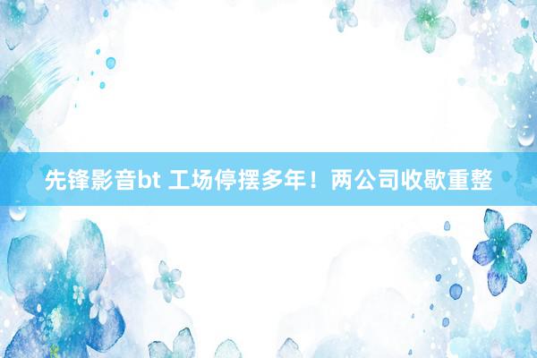 先锋影音bt 工场停摆多年！两公司收歇重整