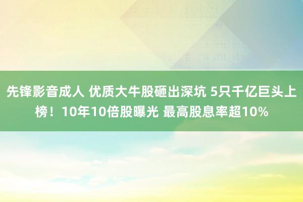 先锋影音成人 优质大牛股砸出深坑 5只千亿巨头上榜！10年10倍股曝光 最高股息率超10%