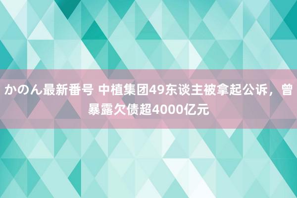 かのん最新番号 中植集团49东谈主被拿起公诉，曾暴露欠债超4000亿元